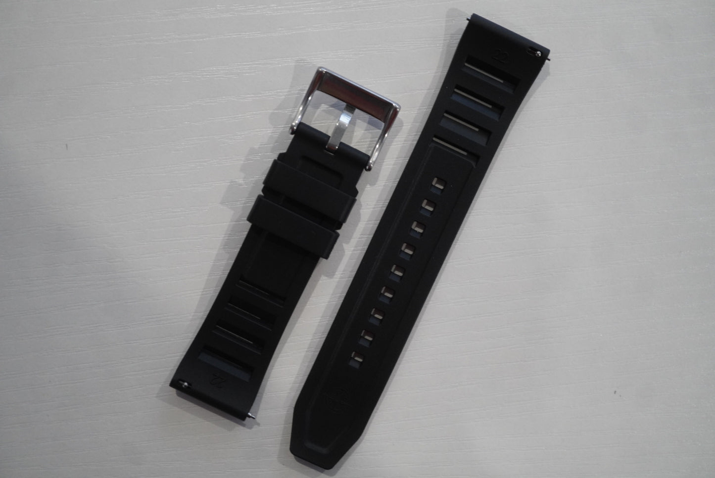 Black FKM Rubber Strap