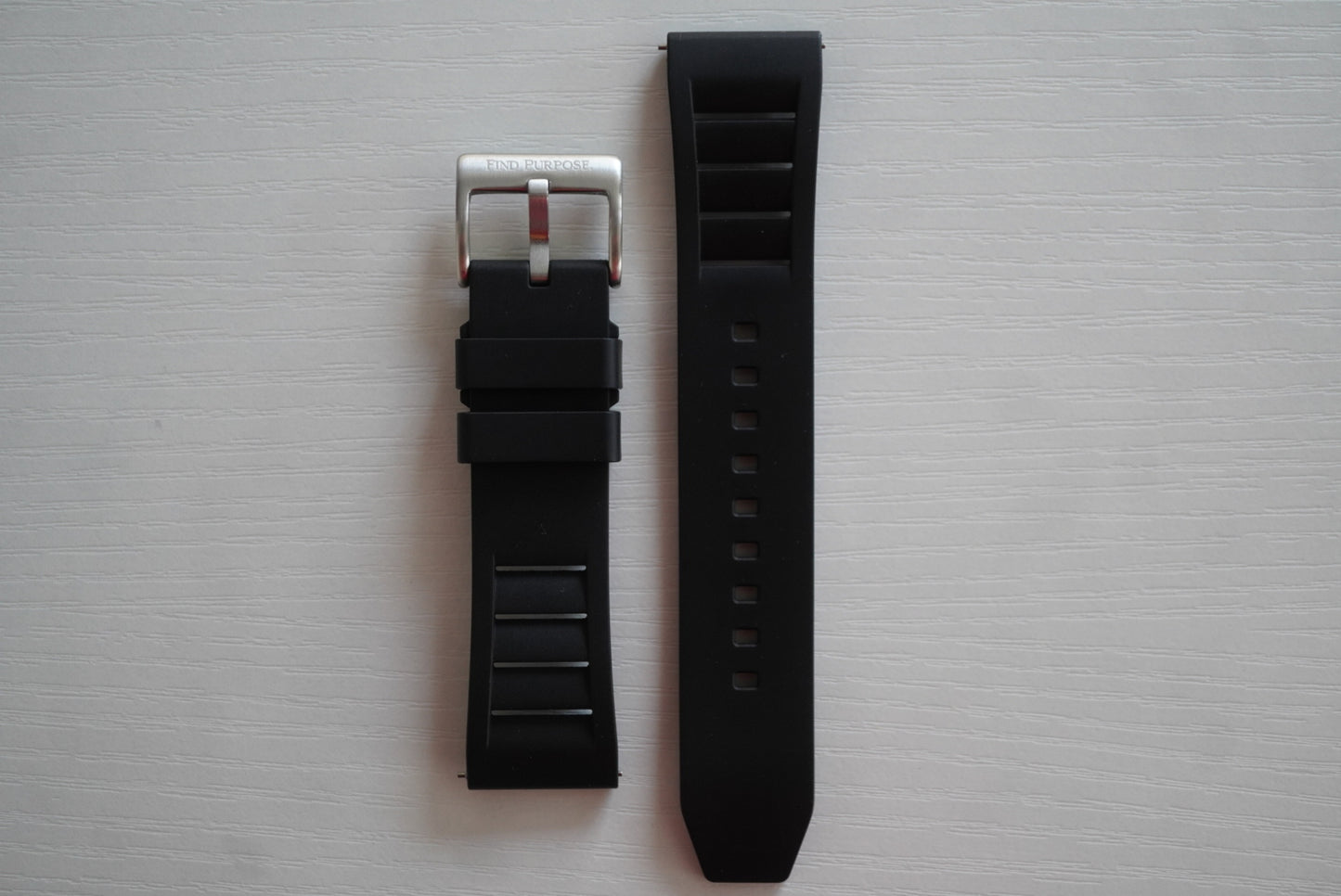 Black FKM Rubber Strap